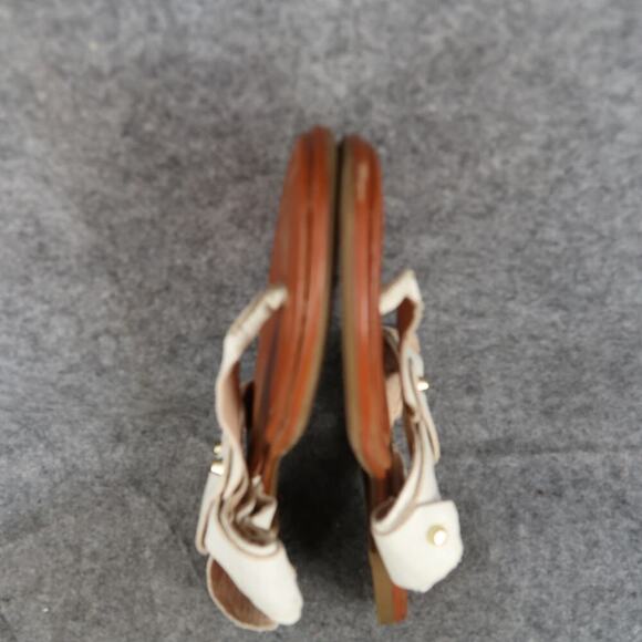 Joe Boxer Shoes Womens 8 Sandal Slingback Casual Flat Comfort Buckle Strap White - Picture 8 of 11